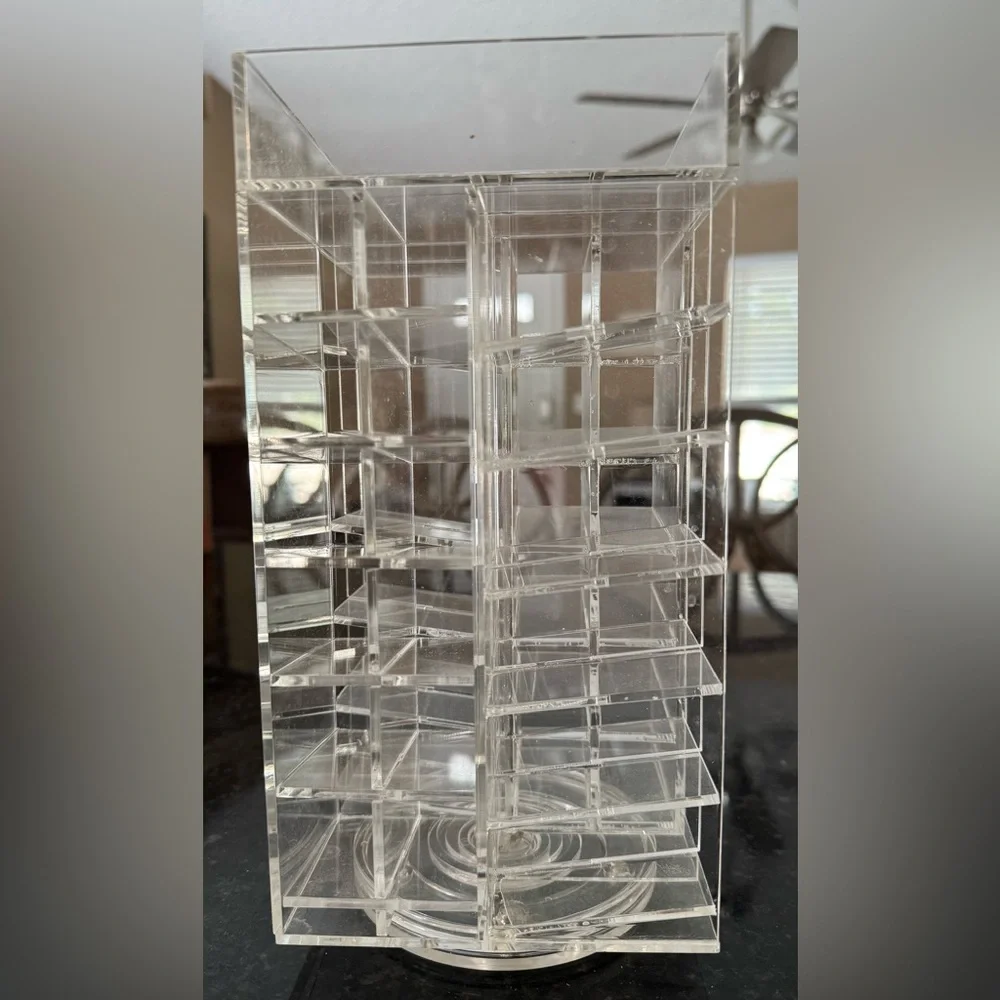 Clear Acrylic Lipstick/chapstick/makeup Rotating Organizer